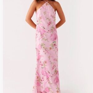 Peppermayo Pink Floral Backless Dress
